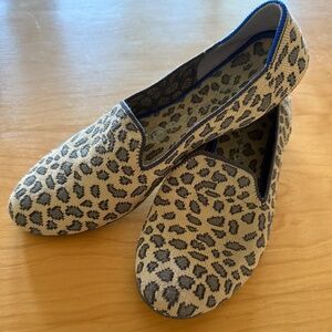 Rothy's Leopard Print Flats in Tan and Black